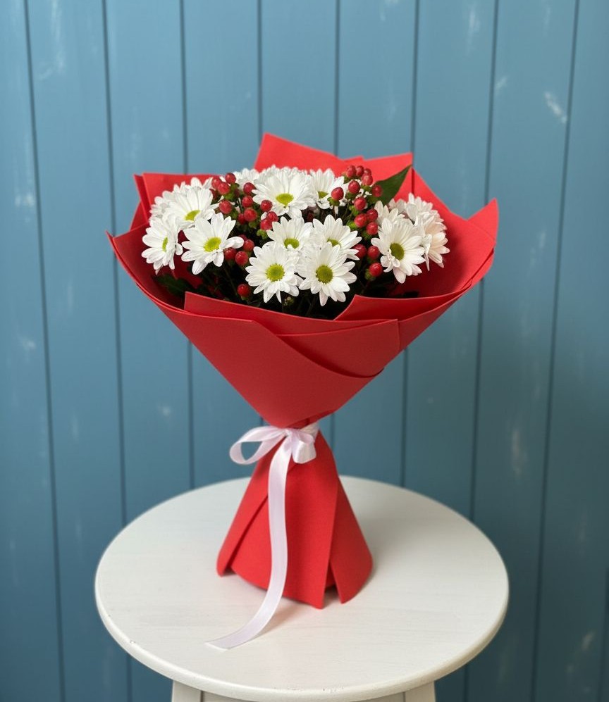 Букет цветов из: Хризантемы в Боровске