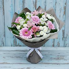 Букет цветов из:  Герберы, Альстромерии и Хризантемы #REPLACE_PRED# Боровске