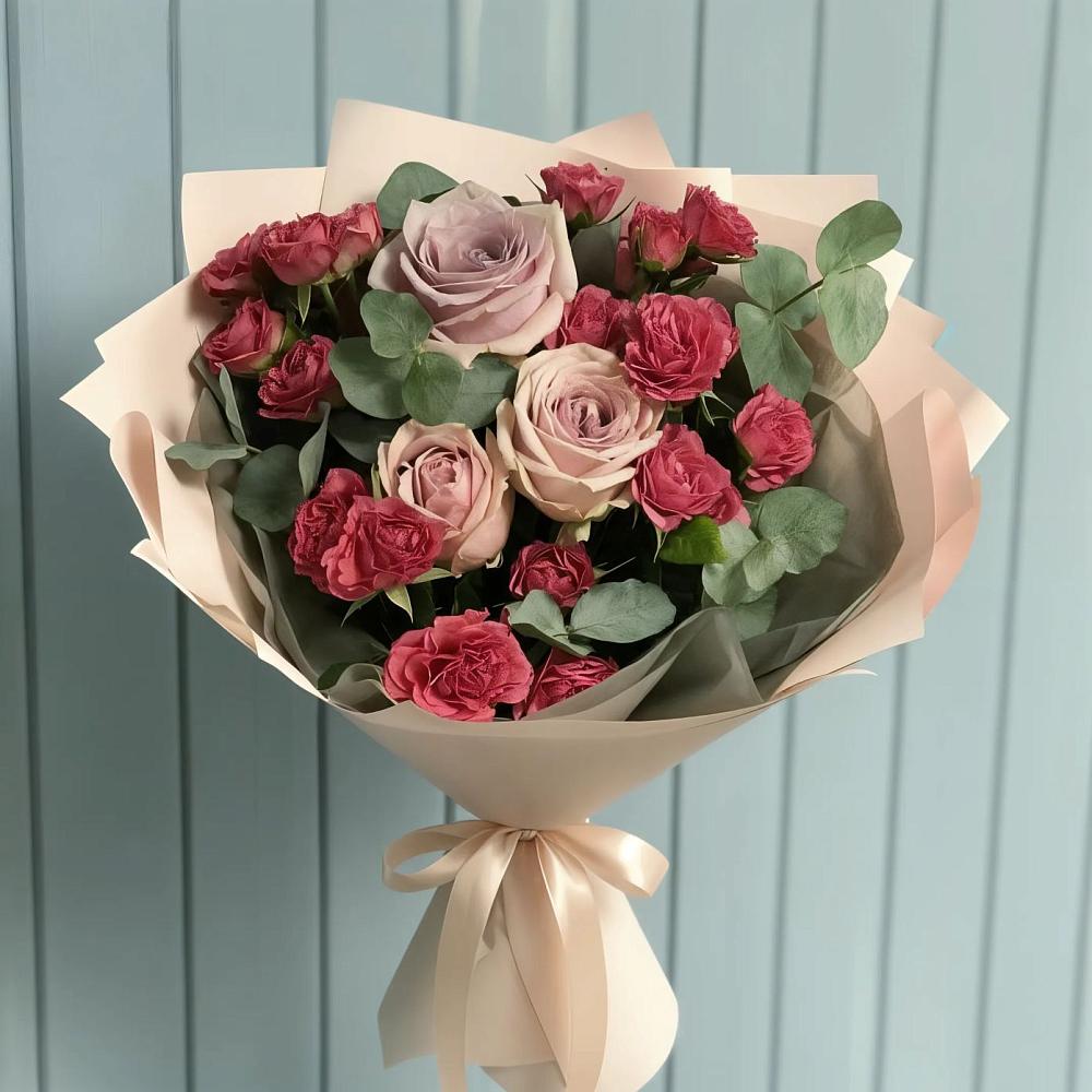 Букет цветов из: Гвоздики и Розы в Боровске