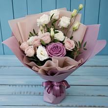 Букет цветов из:  Розы и Лизиантусы в Боровске