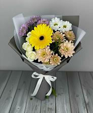 Букет цветов из:  Розы, Герберы и Хризантемы в Боровске