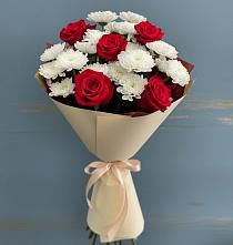 Букет цветов из:  Розы и Хризантемы в Боровске