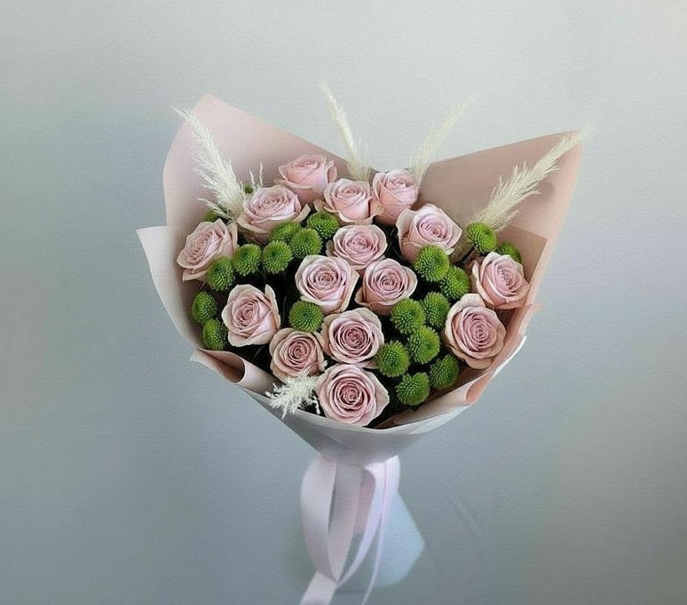 Букет цветов из: Розы и Хризантемы в Боровске