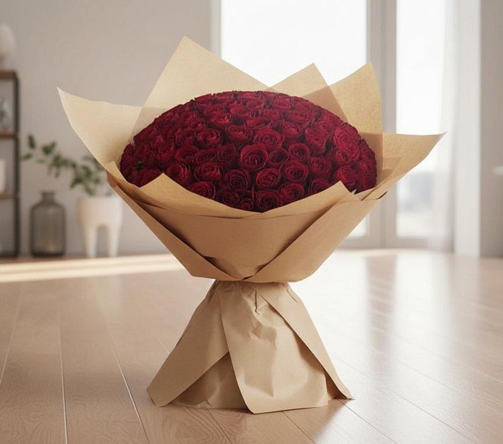 Букет 101 Красная роза в Боровске