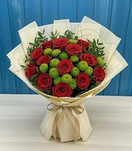 Букет цветов из:  Розы и Хризантемы в Боровске