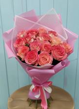 Букет 15 Розовых роз Равель в Боровске