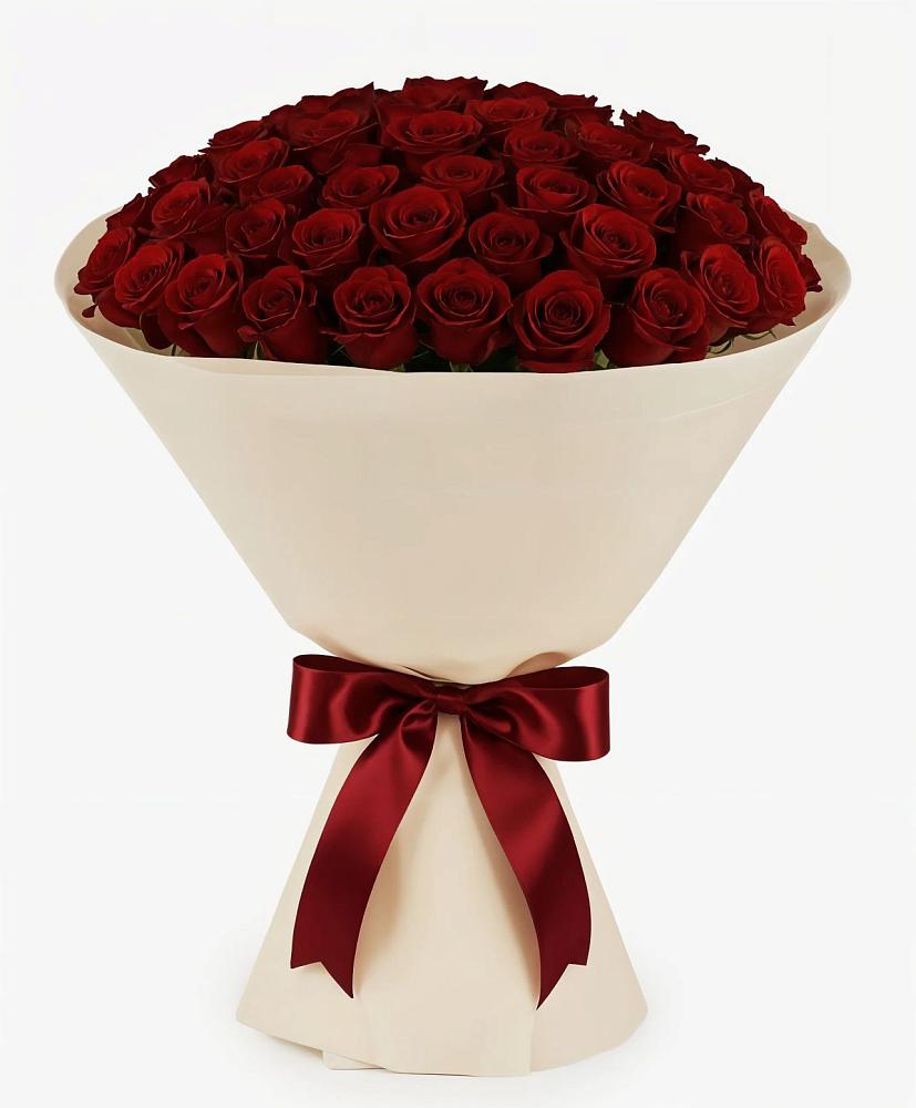 Букет 101 Бордовая роза Блэк Бакарра в Боровске